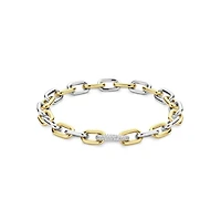 Oval Link Two Tone Bracelet