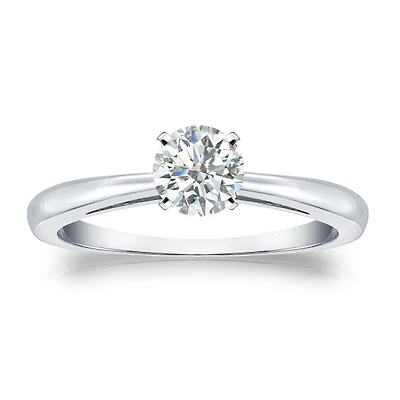 .30CT Round Cut Solitaire Diamond Engagement Ring in White Gold