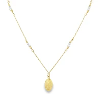 Oval Milagrosa and Pearl Chain Necklace