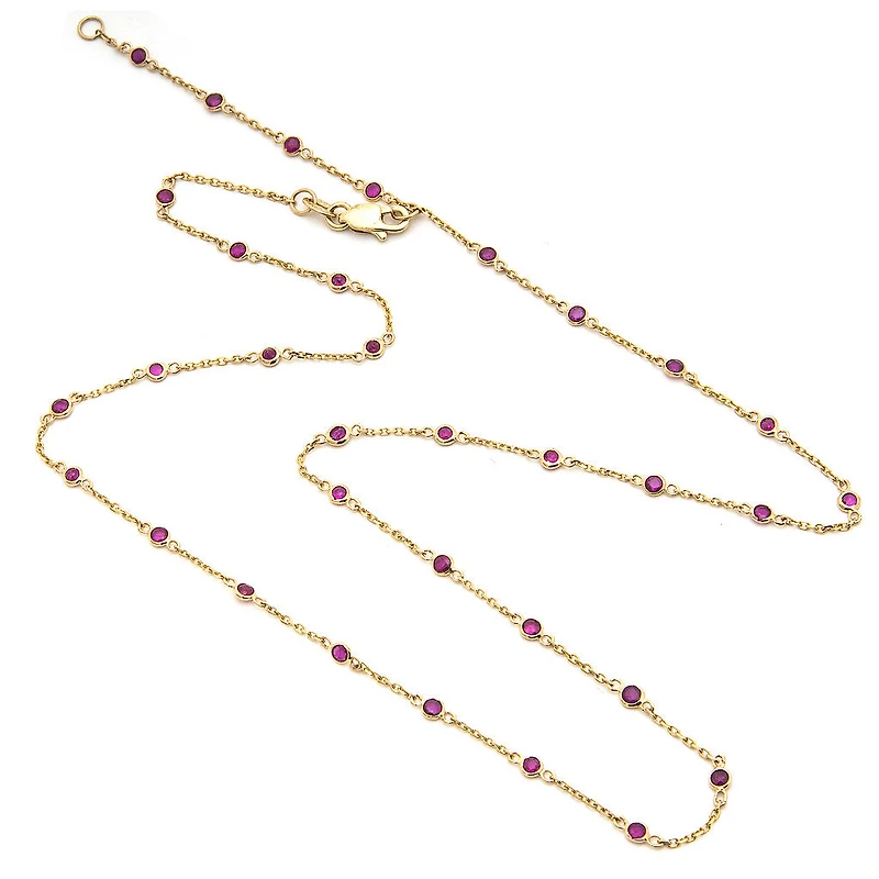 Rubies By The Yard Necklace