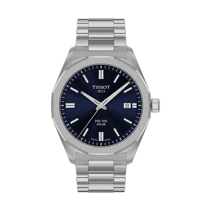 PRC 100 SOLAR Steel/Blue 39MM Watch