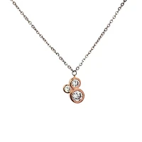 Small Triple Zirconia Pendant Necklace