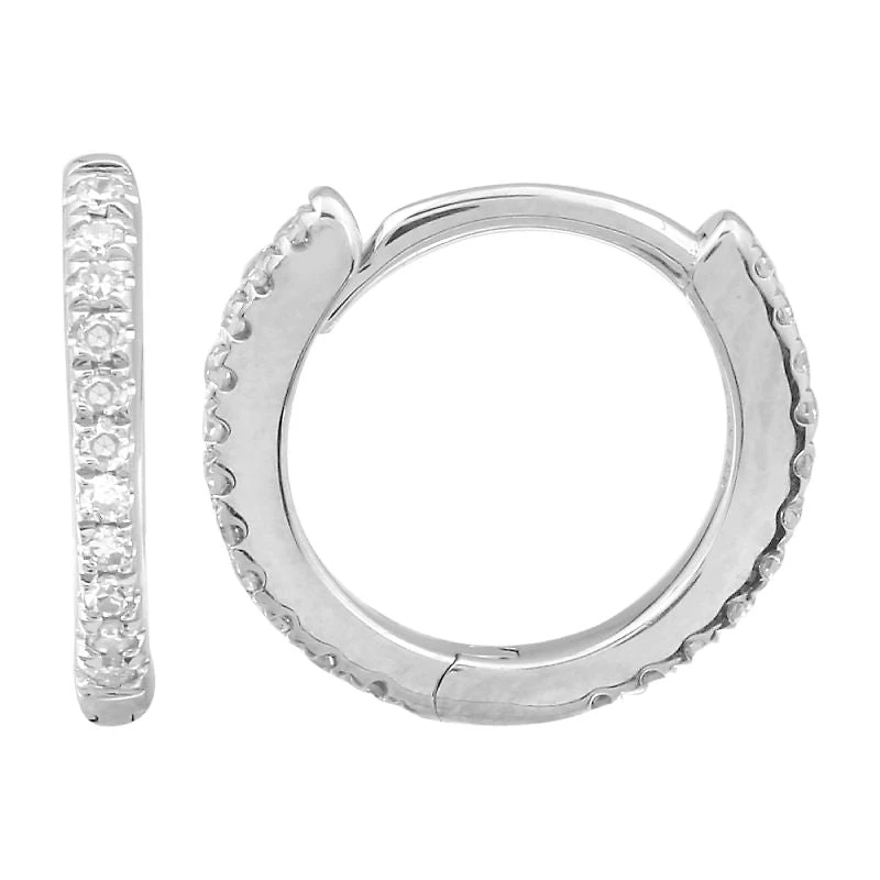 Diamond Huggie 10MM Earrings