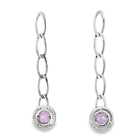 Cosmic Connection Earrings with Amethyst Stone