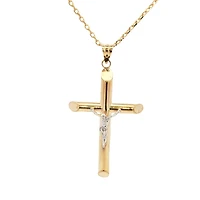 Two Tone Crucifix Pendant