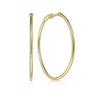 40MM Yellow Gold Hoop Earrings