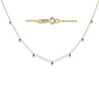 Blue Sapphire Drops Necklace