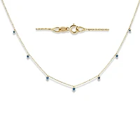 Blue Sapphire Drops Necklace