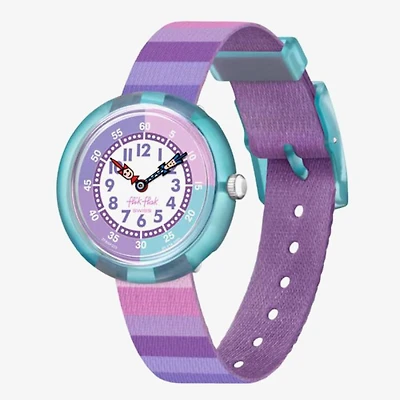 Stripy Purple Kids Watch