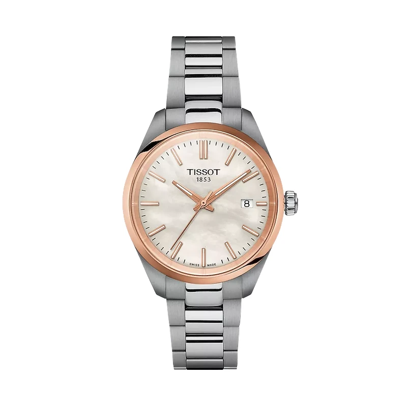 PR 100 Steel and Rose, Mother Pearl 34MM Watch