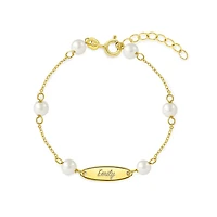 Kids Pearl Valentino Tag ID Bracelet