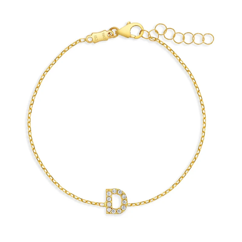 Sparkling Initial Kids Bracelet