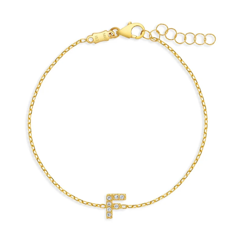 Sparkling Initial Kids Bracelet