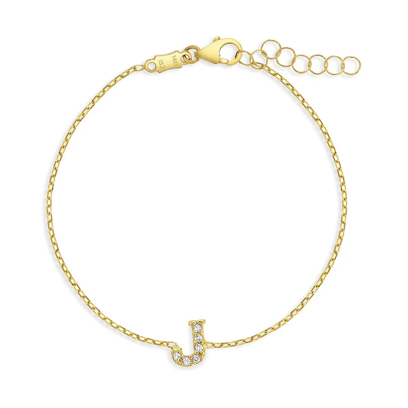 Sparkling Initial Kids Bracelet