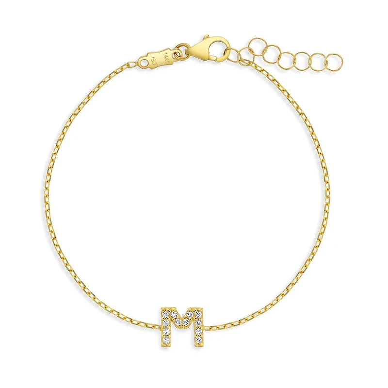 Sparkling Initial Kids Bracelet