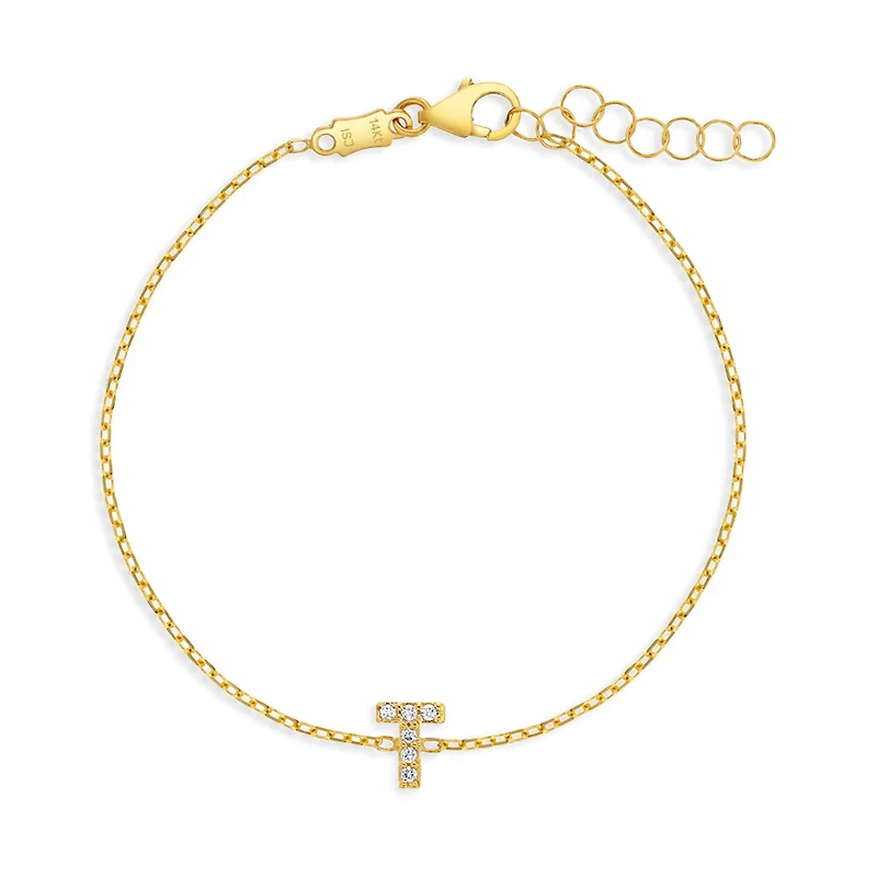 Sparkling Initial Kids Bracelet