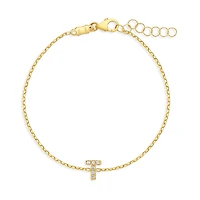 Sparkling Initial Kids Bracelet