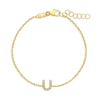Sparkling Initial Kids Bracelet