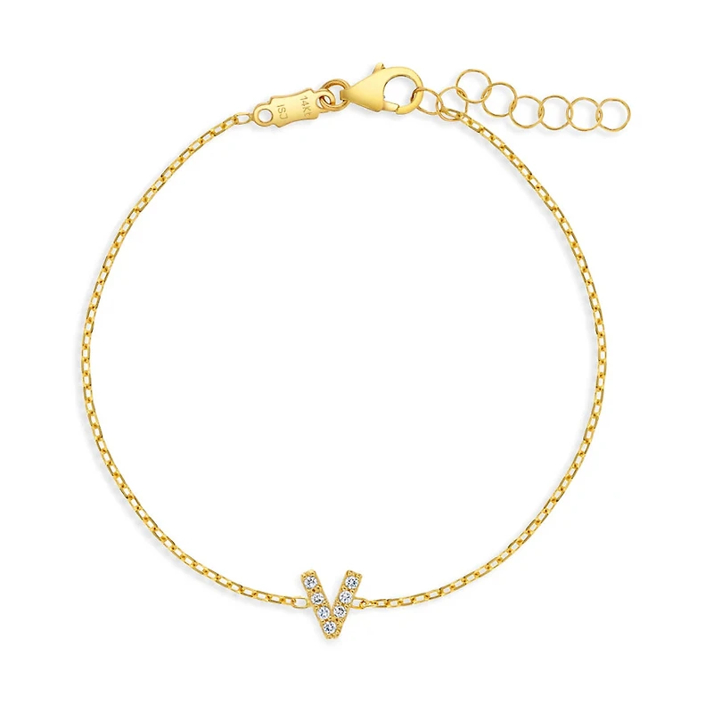 Sparkling Initial Kids Bracelet