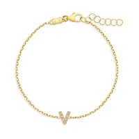 Sparkling Initial Kids Bracelet