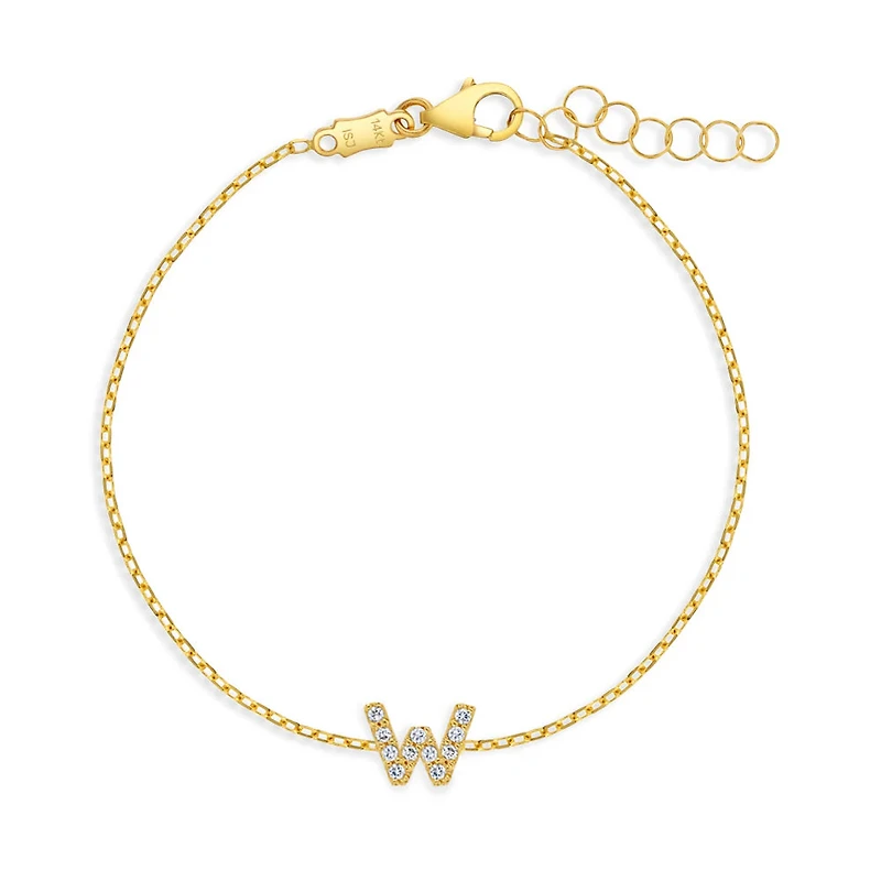 Sparkling Initial Kids Bracelet