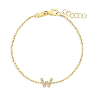 Sparkling Initial Kids Bracelet