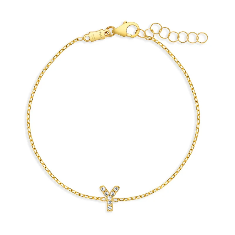 Sparkling Initial Kids Bracelet
