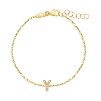 Sparkling Initial Kids Bracelet