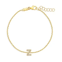 Sparkling Initial Kids Bracelet