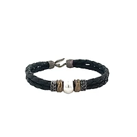 Double Braided Leather Bracelet