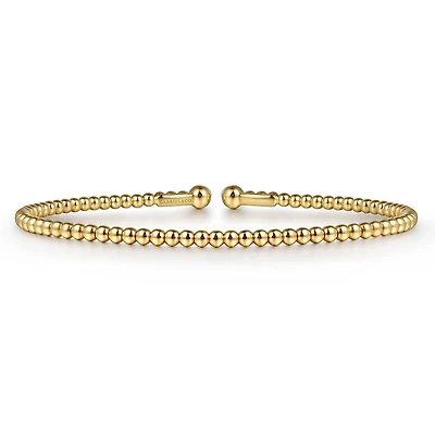Bujukan Beaded Yellow Gold Bangle Bracelet