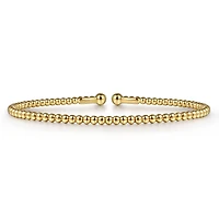 Bujukan Beaded Yellow Gold Bangle Bracelet