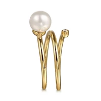 Pearl Bypass Diamond Ring