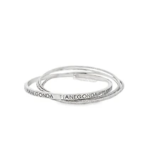 Love Circles Multi Bangle Bracelet w/Diamond Cut