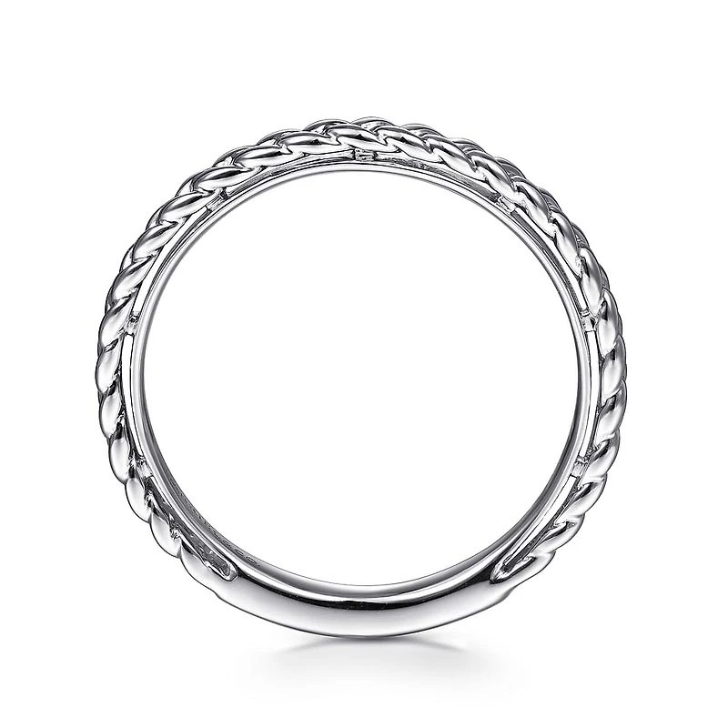 Braided White Gold ring