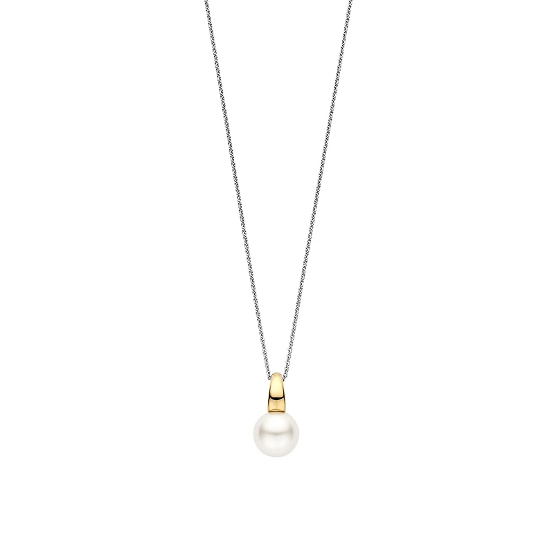 Two Tone Pearl Necklace
