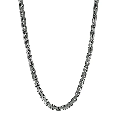6MM Cuboid Black Steel Chain
