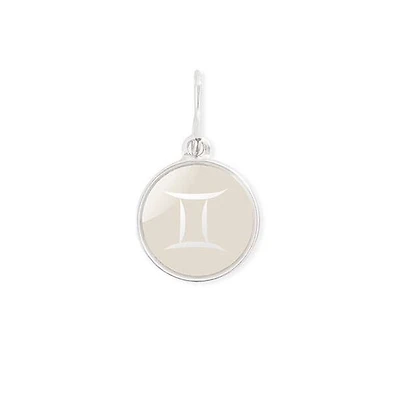 Gemini Zodiac Silver Charm