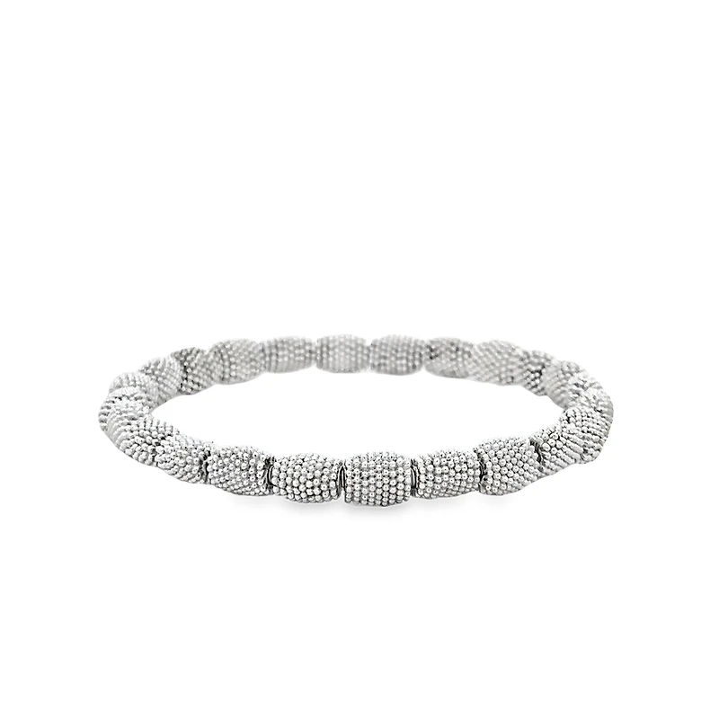 Rhodium Elastic Bracelet
