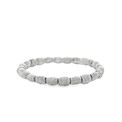 Rhodium Elastic Bracelet
