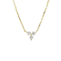 Tri-Diamond Cluster Necklace
