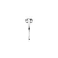 Round Halo Zirconia Ring