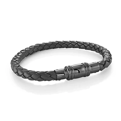 Black on Black Hidden Clasp Steel Bracelet