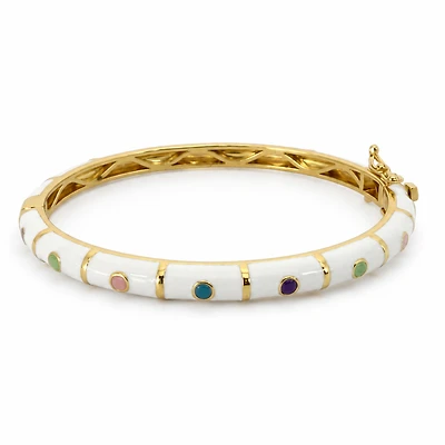 Purple and Multicolor Dots Kids Bangle Bracelet