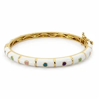Purple and Multicolor Dots Kids Bangle Bracelet