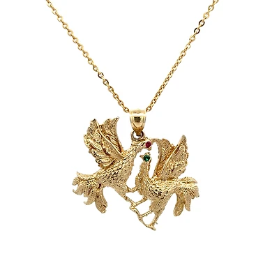 Rooster Fight 43MM Pendant