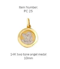 Guardian Angel 14K Pendant 11MM