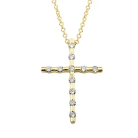 Diamond Design Cross Necklace