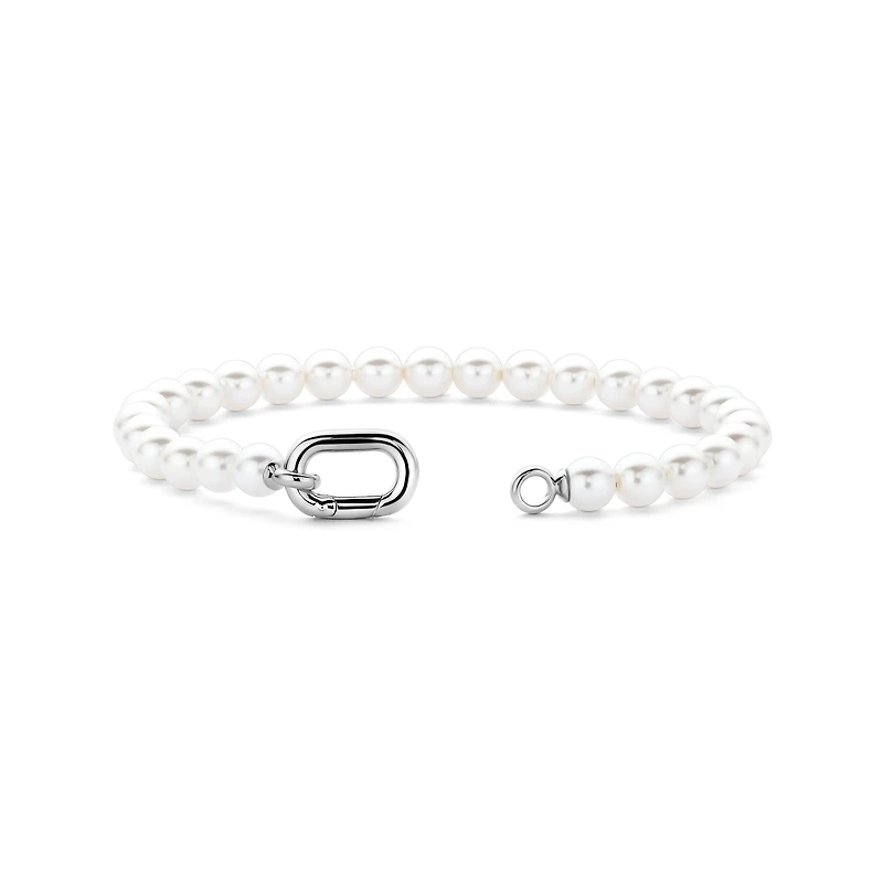 Pearl Silver Clasp Bracelet