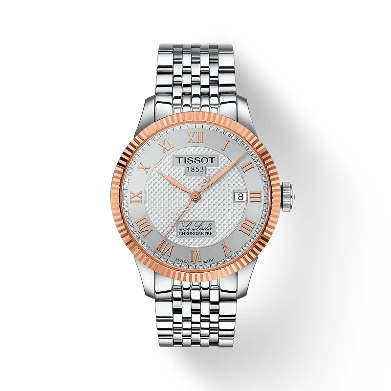 Le Locle 39MM 18K Rose Gold and Steel Watch